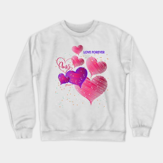 Heart Confetti Crewneck Sweatshirt by LibrosBOOKtique